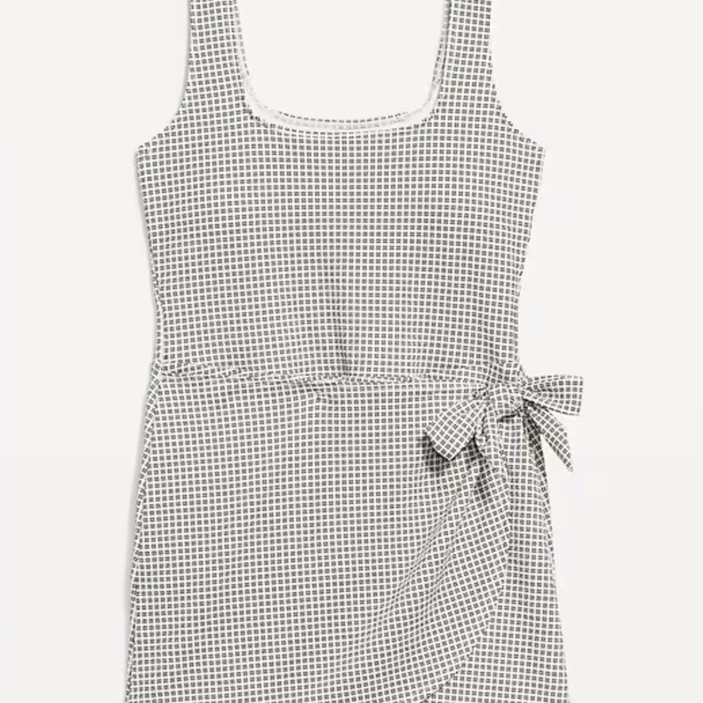 Old Navy swim side tie swim dress pique size large NWT